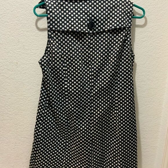 Vertigo Paris - Vintage Black and White Pinafore Tie Front Mini Dress size M - Picture 6 of 10